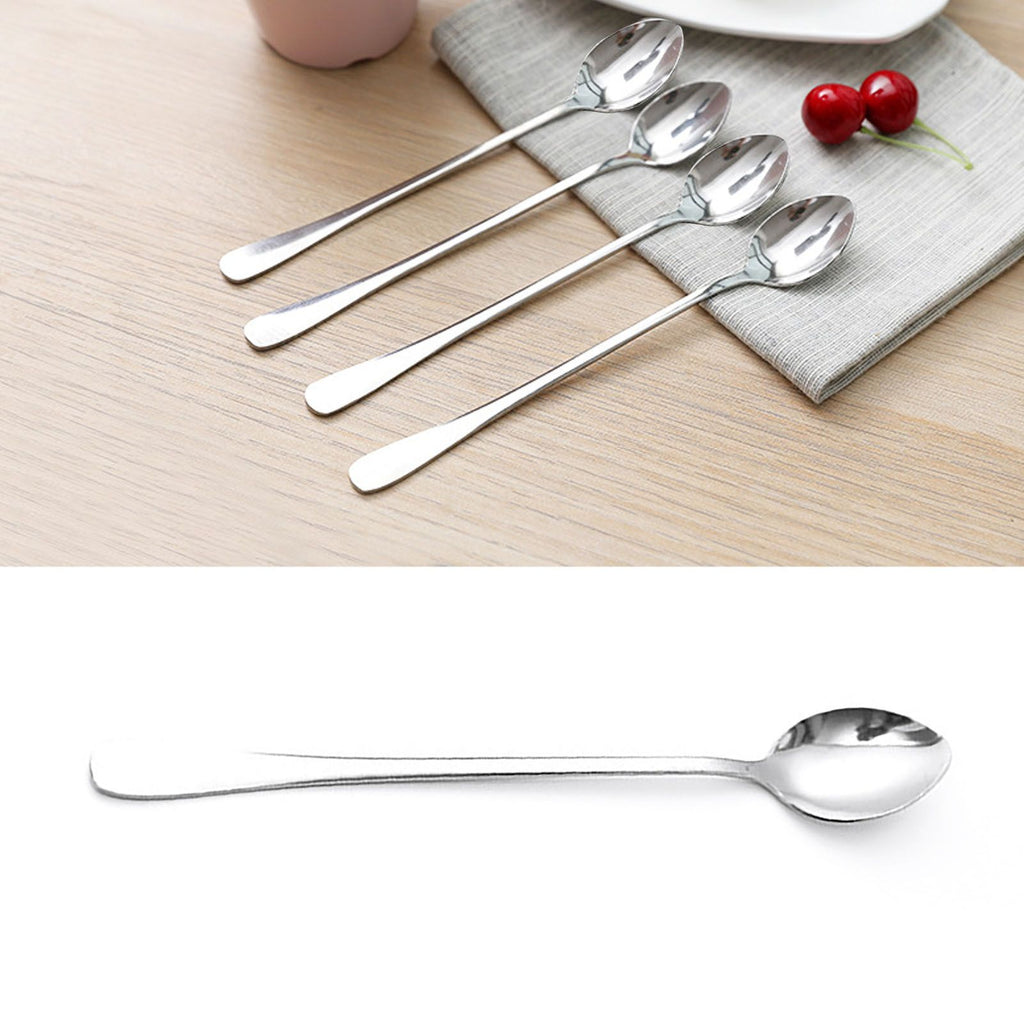 Long Handle Spoons Stainless Steel Elegant Multi Functional Stirring Spoons for Coffee Tea Dessert 3pcs Pointed Head