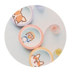 Round Cartoon Diatom Mud Coaster Water Absorbent Coaster Cutlery Insulation Anti Scalding Pad Marble Table Decor Flying Penguin