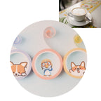 Round Cartoon Diatom Mud Coaster Water Absorbent Coaster Cutlery Insulation Anti Scalding Pad Marble Table Decor Flying Penguin