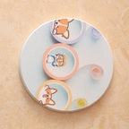 Round Cartoon Diatom Mud Coaster Water Absorbent Coaster Cutlery Insulation Anti Scalding Pad Marble Table Decor Flying Penguin