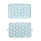 25 Grid Ice Cube Tray Easy Release Silicone Ice Ball Maker Mold Mini Round Ice Sphere Tray with Lid Blue
