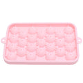 25 Grid Ice Cube Tray Easy Release Silicone Ice Ball Maker Mold Mini Round Ice Sphere Tray with Lid Pink
