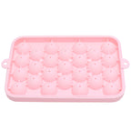 25 Grid Ice Cube Tray Easy Release Silicone Ice Ball Maker Mold Mini Round Ice Sphere Tray with Lid Pink