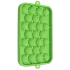 25 Grid Ice Cube Tray Easy Release Silicone Ice Ball Maker Mold Mini Round Ice Sphere Tray with Lid Green