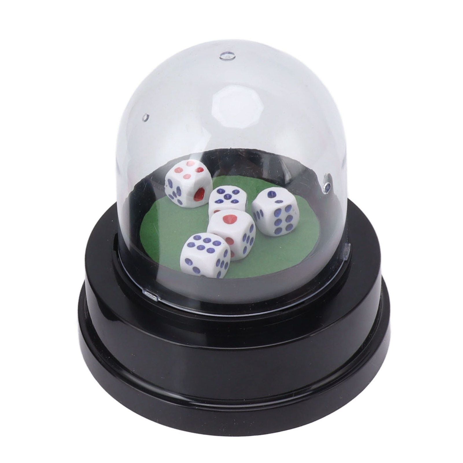 Automatic Dice Roller Cup Battery Powered Pub Bar Party Game Play with 5 Dices for Party Gathering