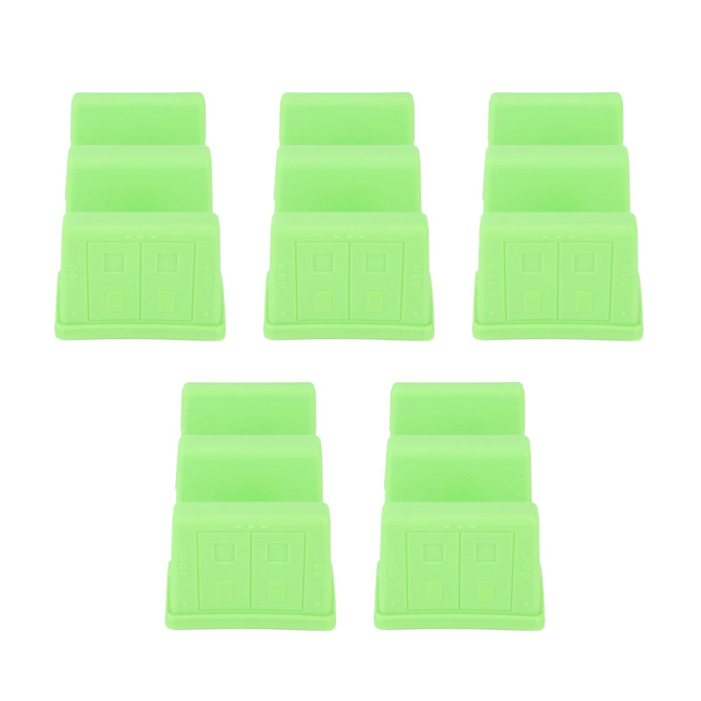 5PCS Taco Holder Stands Set Small Car Shape Wave Shape Taco Tray for Kitchen Restaurant Green