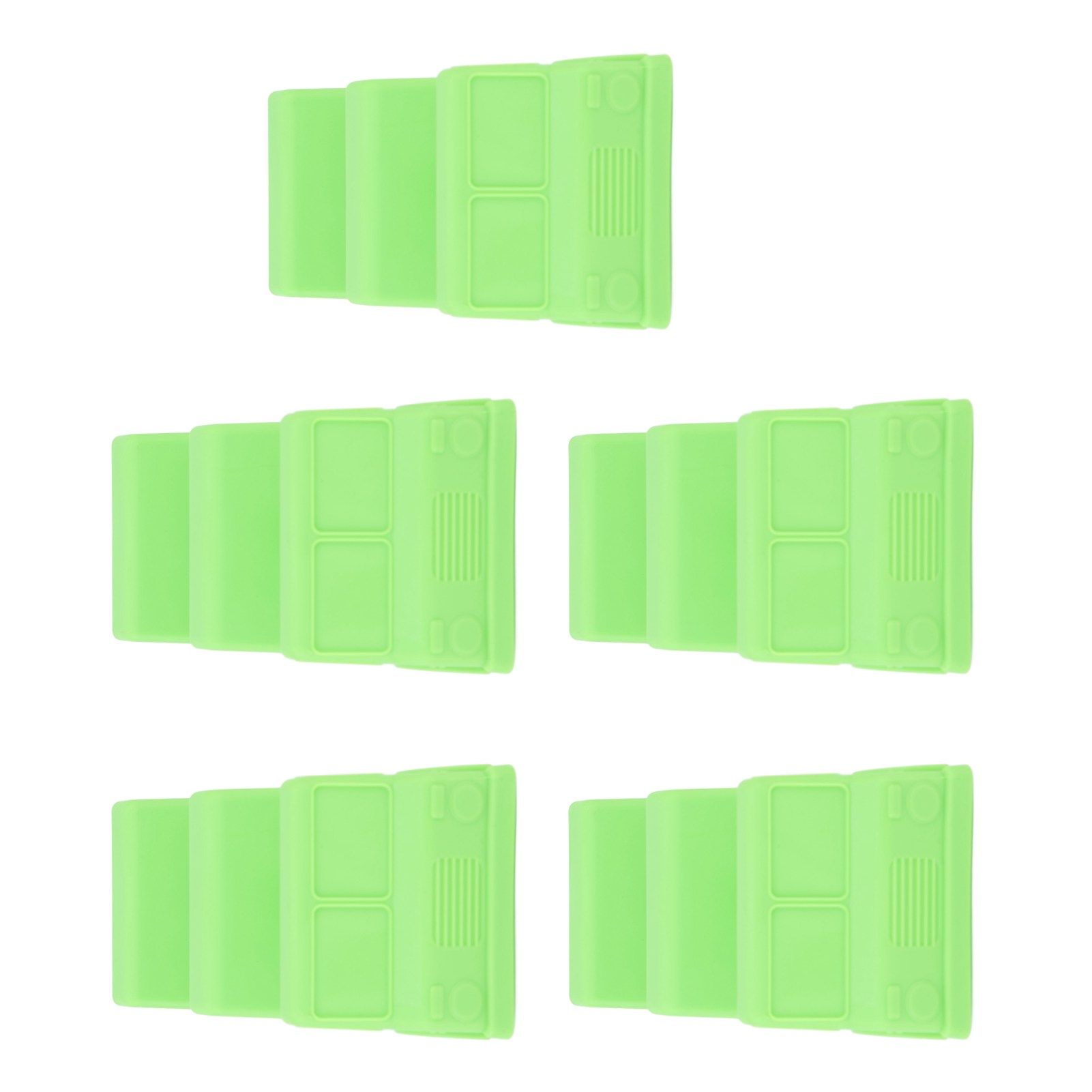 5PCS Taco Holder Stands Set Small Car Shape Wave Shape Taco Tray for Kitchen Restaurant Green