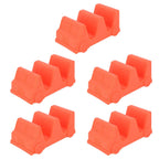 5PCS Taco Holder Stands Set Small Car Shape Wave Shape Taco Tray for Kitchen Restaurant Orange