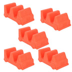 5PCS Taco Holder Stands Set Small Car Shape Wave Shape Taco Tray for Kitchen Restaurant Orange