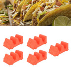 5PCS Taco Holder Stands Set Small Car Shape Wave Shape Taco Tray for Kitchen Restaurant Orange