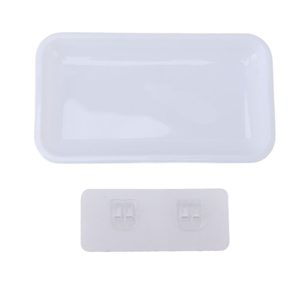 Sponge Holder with Drain Pan Quick Drying Hollow Bottom Rustproof Dishcloth Drying Rack for Kitchen Bathroom Sink Black