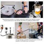 Beer Keg Pump 4inch Stainless Steel Keg Tap Hand Pump Picnic Beer Tap Kit for Homebrew Bars Restaurants Wedding