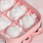 6 Cavities Ice Pop Molds Reusable Silicone Ice Pop Moulds Easy Release Homemade DIY Frozen Ice Cream Mold for Kids Adults Pink