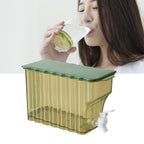 Cold Water Kettle with Faucet PP Sealed Preservation Refrigerator Cold Kettle For Fruit Tea Flower Tea Milk Tea Water Green