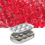 Ice Ball Maker Round Ice Cube Mold Tray for Home Bar Cocktails Bourbon Whiskey Drink Six Balls - White