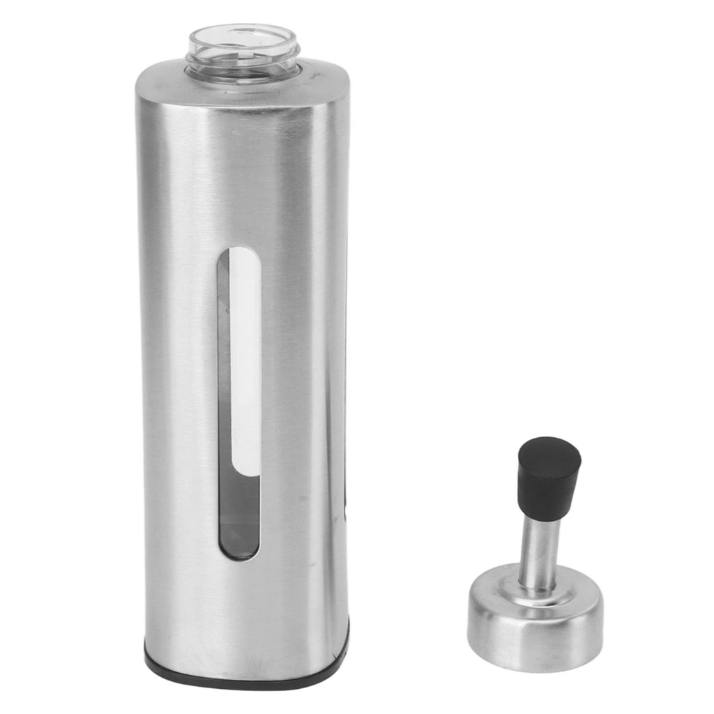 220ml Oil Dispenser Bottle Stainless Steel Oil Bottle Sauce Container for Olive Oil Vinegar Soy Sauce Rectangle
