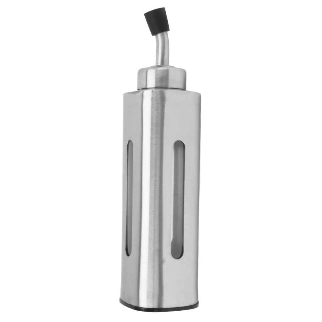220ml Oil Dispenser Bottle Stainless Steel Oil Bottle Sauce Container for Olive Oil Vinegar Soy Sauce Rectangle