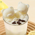 Little Bear Shape Ice Mold 4 Grids Silicone Ice Block Mould for Making Ice Cream Cake Candle Pink