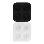 2Pcs Silicone Ice Cube Molds Fun Shapes Round Sphere Ball Mold for Whiskey Cocktails Game Day Soccer