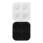 2Pcs Silicone Ice Cube Molds Fun Shapes Round Sphere Ball Mold for Whiskey Cocktails Game Day Soccer