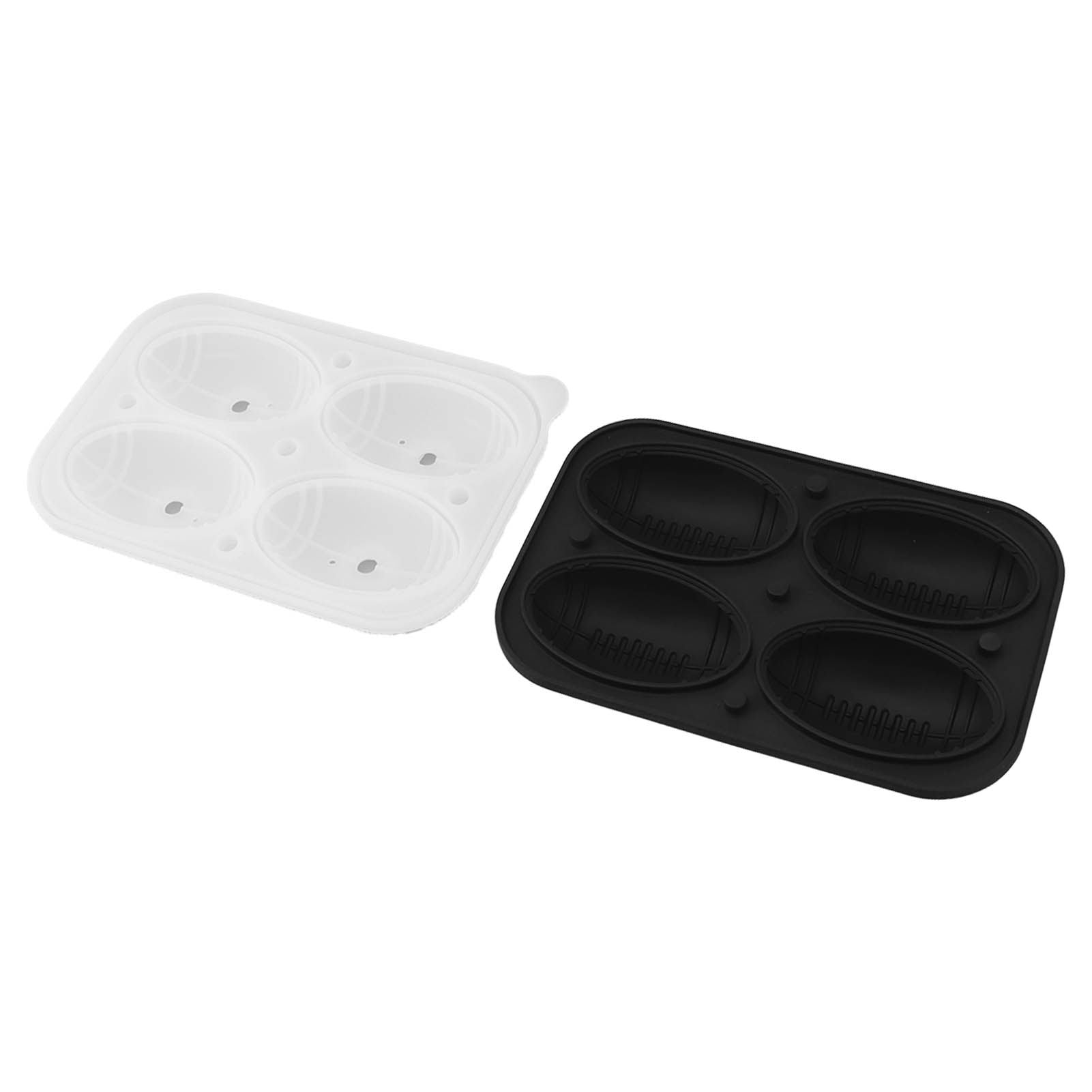 2Pcs Silicone Ice Cube Molds Fun Shapes Round Sphere Ball Mold for Whiskey Cocktails Game Day Rugby