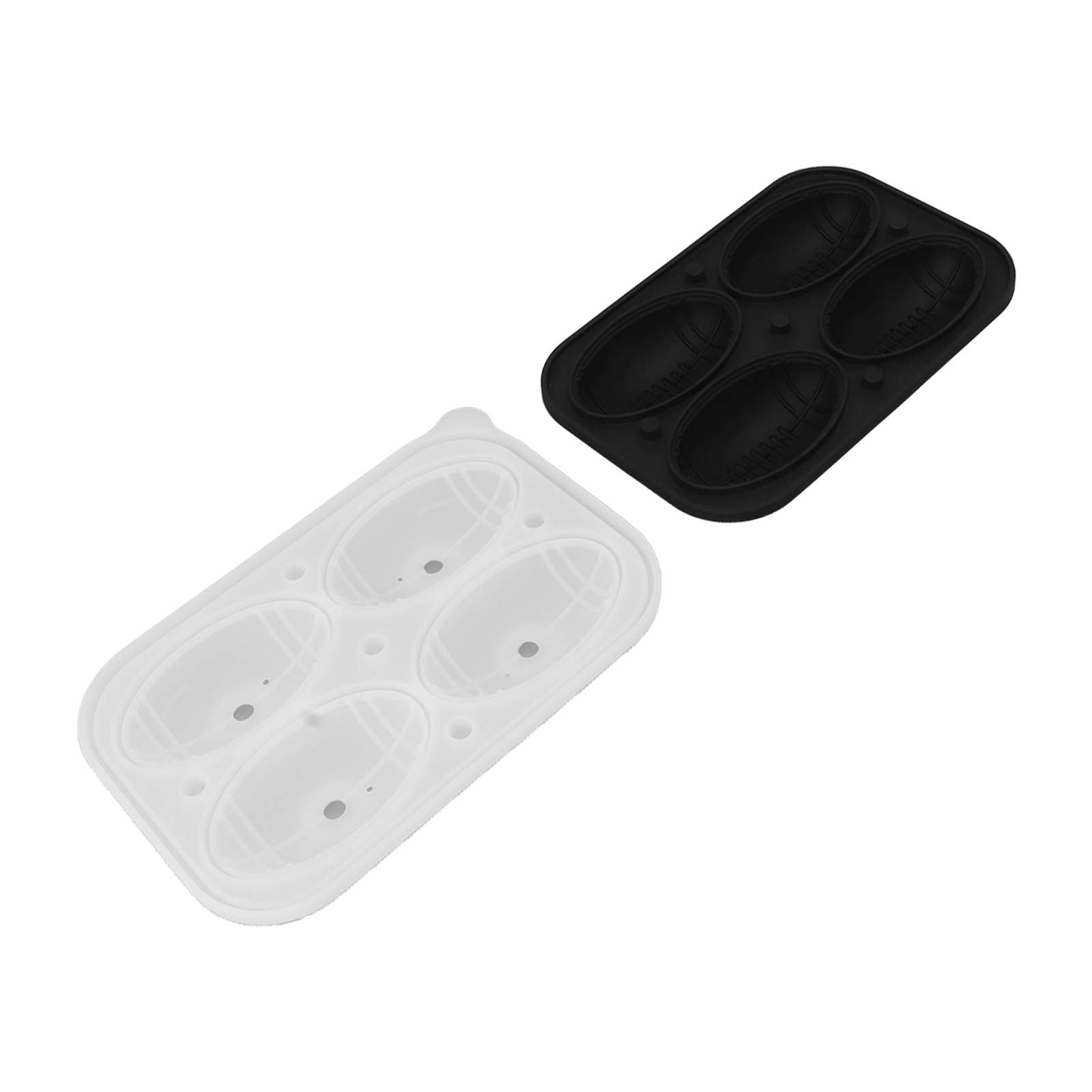 2Pcs Silicone Ice Cube Molds Fun Shapes Round Sphere Ball Mold for Whiskey Cocktails Game Day Rugby