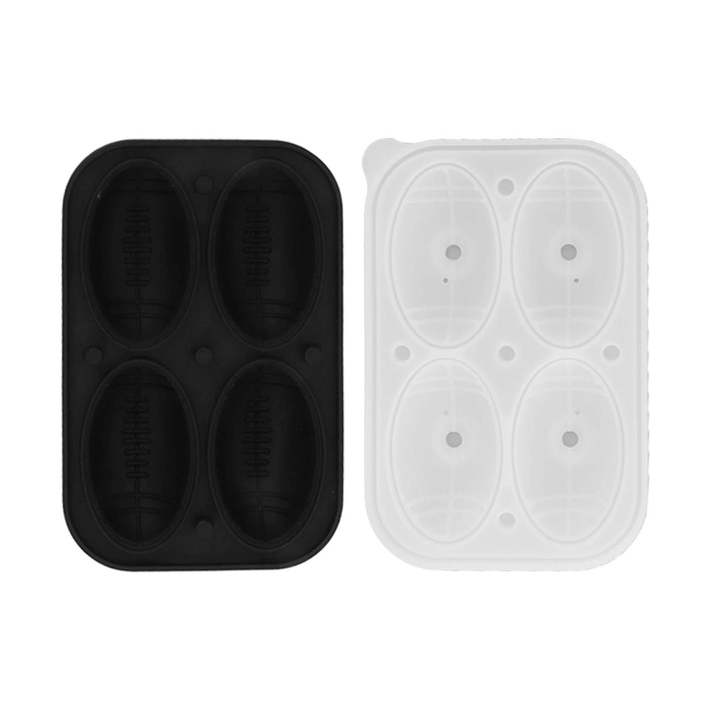 2Pcs Silicone Ice Cube Molds Fun Shapes Round Sphere Ball Mold for Whiskey Cocktails Game Day Rugby
