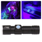 UV Flashlight USB 395nm LED Ultraviolet Black Light Detector for Fluorescent Agent Detection Jade Identification