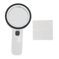30X Handheld Large Magnifying Glass UV Banknote Inspection Magnifying Glass 12 LED Illuminated Lighted Magnifier For Reading Antique Jewelry Appreciation
