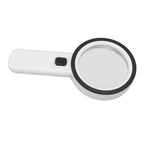 30X Handheld Large Magnifying Glass UV Banknote Inspection Magnifying Glass 12 LED Illuminated Lighted Magnifier For Reading Antique Jewelry Appreciation