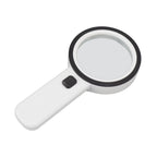 30X Handheld Large Magnifying Glass UV Banknote Inspection Magnifying Glass 12 LED Illuminated Lighted Magnifier For Reading Antique Jewelry Appreciation