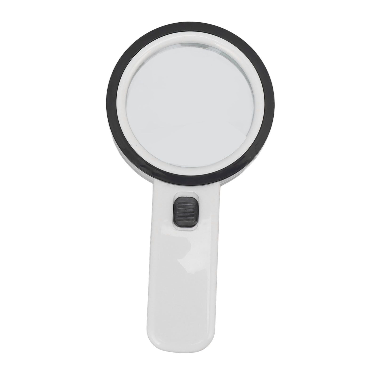 30X Handheld Large Magnifying Glass UV Banknote Inspection Magnifying Glass 12 LED Illuminated Lighted Magnifier For Reading Antique Jewelry Appreciation