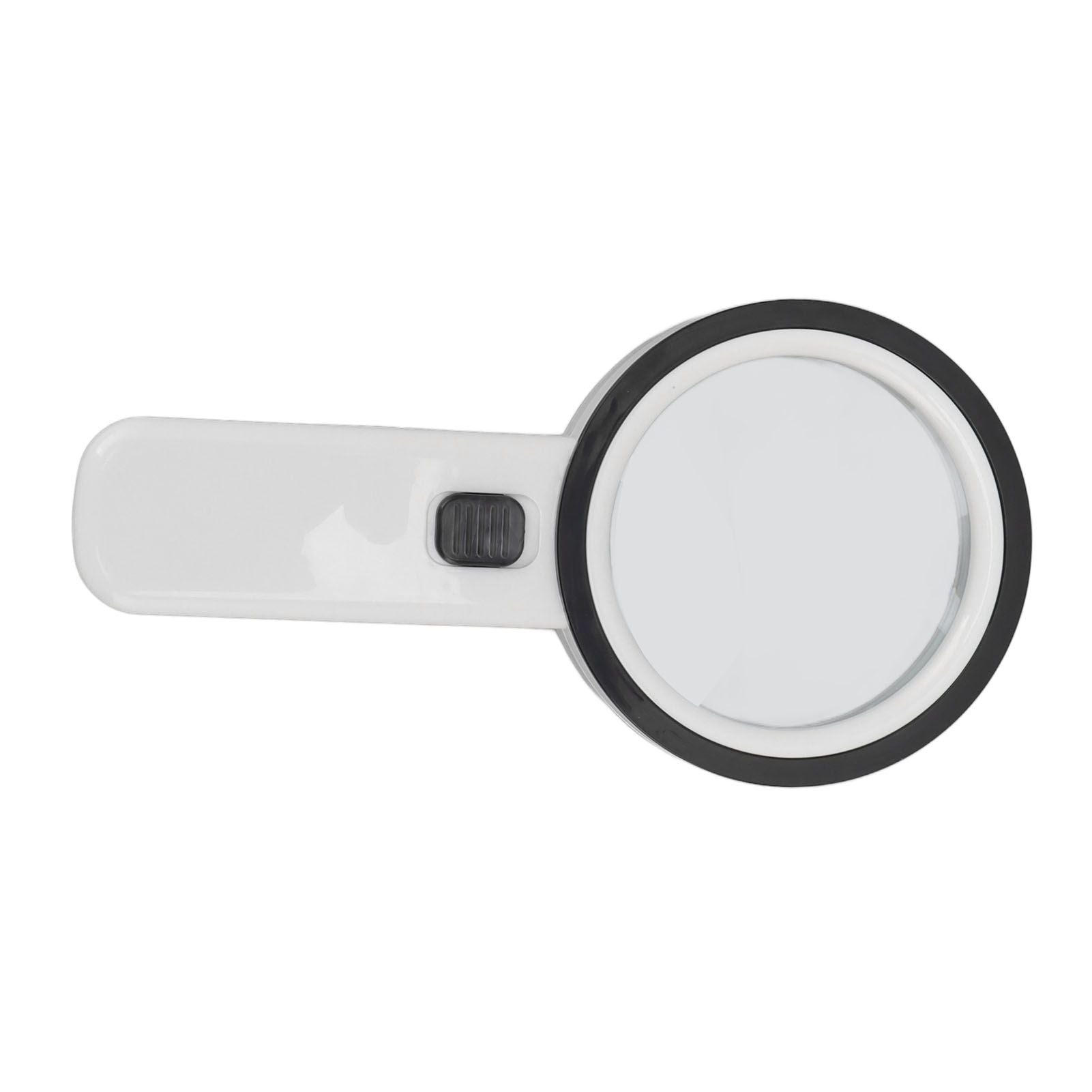 30X Handheld Large Magnifying Glass UV Banknote Inspection Magnifying Glass 12 LED Illuminated Lighted Magnifier For Reading Antique Jewelry Appreciation