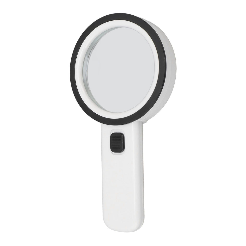 30X Handheld Large Magnifying Glass UV Banknote Inspection Magnifying Glass 12 LED Illuminated Lighted Magnifier For Reading Antique Jewelry Appreciation