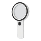 30X Handheld Large Magnifying Glass UV Banknote Inspection Magnifying Glass 12 LED Illuminated Lighted Magnifier For Reading Antique Jewelry Appreciation