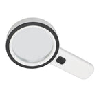 30X Handheld Large Magnifying Glass UV Banknote Inspection Magnifying Glass 12 LED Illuminated Lighted Magnifier For Reading Antique Jewelry Appreciation