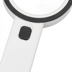 30X Handheld Large Magnifying Glass UV Banknote Inspection Magnifying Glass 12 LED Illuminated Lighted Magnifier For Reading Antique Jewelry Appreciation