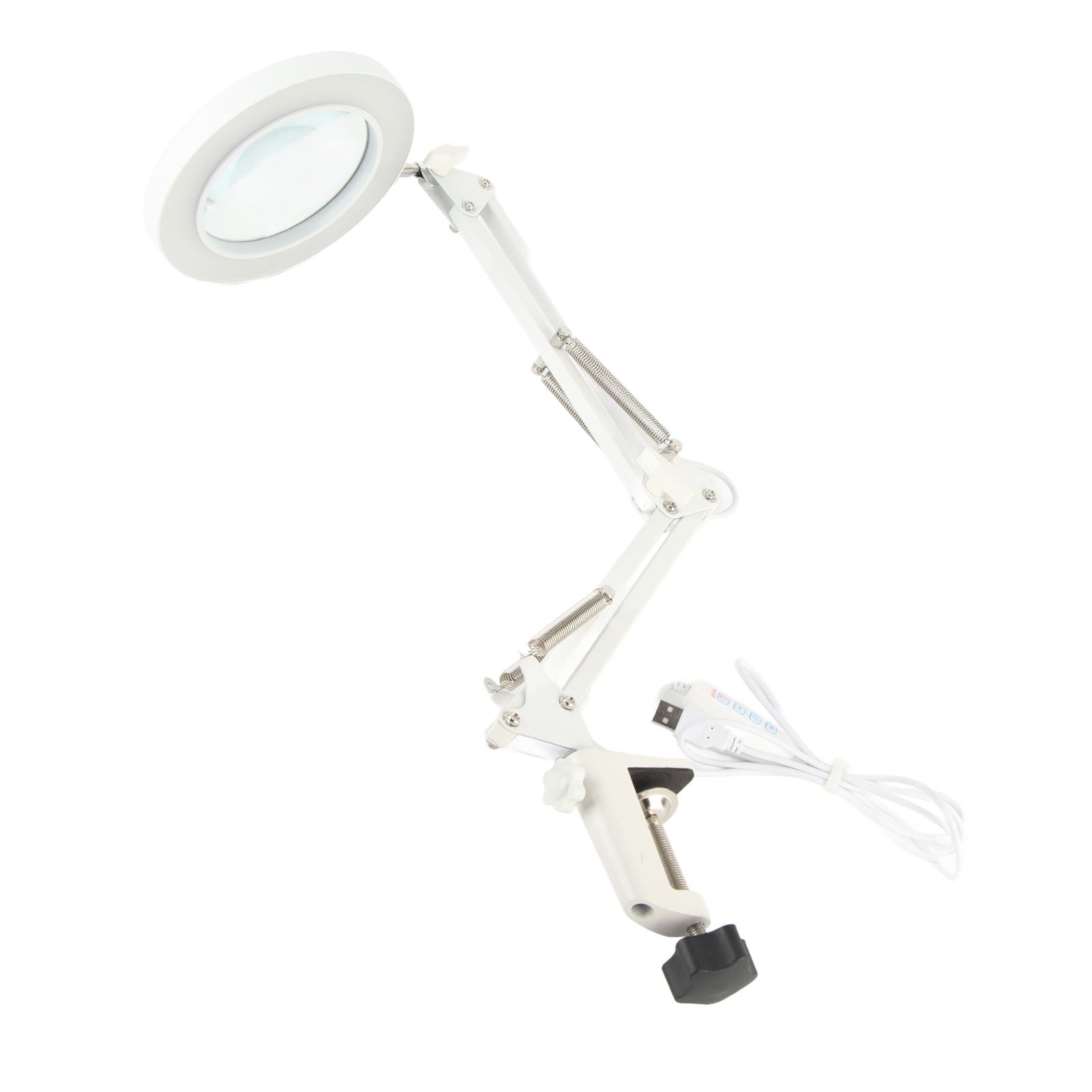 Magnifying Desk Lamp 5X Magnification 72 LED Beads 3 Light Modes Dimmable Lighted Magnifying Glass for Family Office