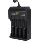 18650 Battery Charger Independent Charging 4 Bay Universal Smart Battery Charger for 10440 14500 16340 16650 14650 18350 18500 18650 Lithium Li Ion Batteries