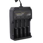 18650 Battery Charger Independent Charging 4 Bay Universal Smart Battery Charger for 10440 14500 16340 16650 14650 18350 18500 18650 Lithium Li Ion Batteries
