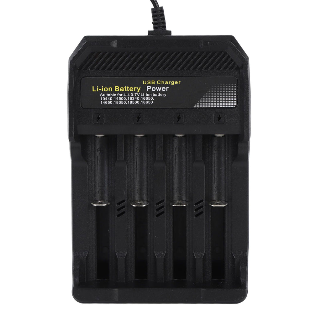18650 Battery Charger Independent Charging 4 Bay Universal Smart Battery Charger for 10440 14500 16340 16650 14650 18350 18500 18650 Lithium Li Ion Batteries
