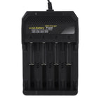 18650 Battery Charger Independent Charging 4 Bay Universal Smart Battery Charger for 10440 14500 16340 16650 14650 18350 18500 18650 Lithium Li Ion Batteries