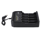 18650 Battery Charger Independent Charging 4 Bay Universal Smart Battery Charger for 10440 14500 16340 16650 14650 18350 18500 18650 Lithium Li Ion Batteries