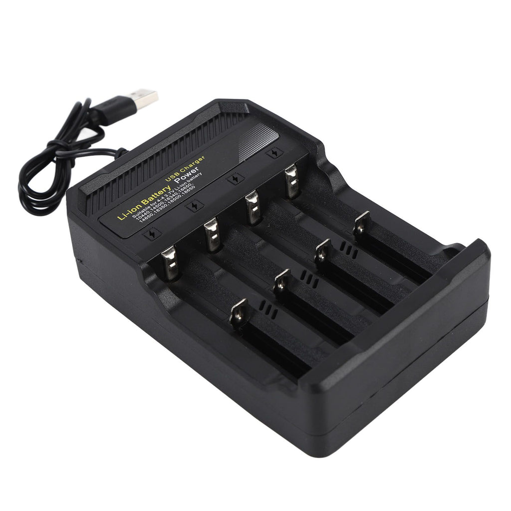 18650 Battery Charger Independent Charging 4 Bay Universal Smart Battery Charger for 10440 14500 16340 16650 14650 18350 18500 18650 Lithium Li Ion Batteries