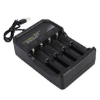 18650 Battery Charger Independent Charging 4 Bay Universal Smart Battery Charger for 10440 14500 16340 16650 14650 18350 18500 18650 Lithium Li Ion Batteries