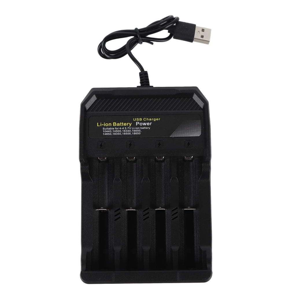 18650 Battery Charger Independent Charging 4 Bay Universal Smart Battery Charger for 10440 14500 16340 16650 14650 18350 18500 18650 Lithium Li Ion Batteries