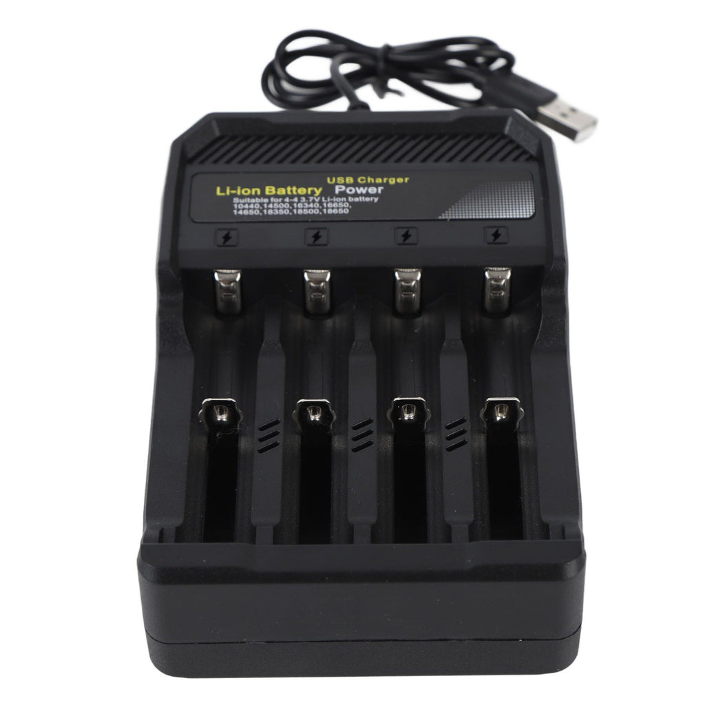 18650 Battery Charger Independent Charging 4 Bay Universal Smart Battery Charger for 10440 14500 16340 16650 14650 18350 18500 18650 Lithium Li Ion Batteries