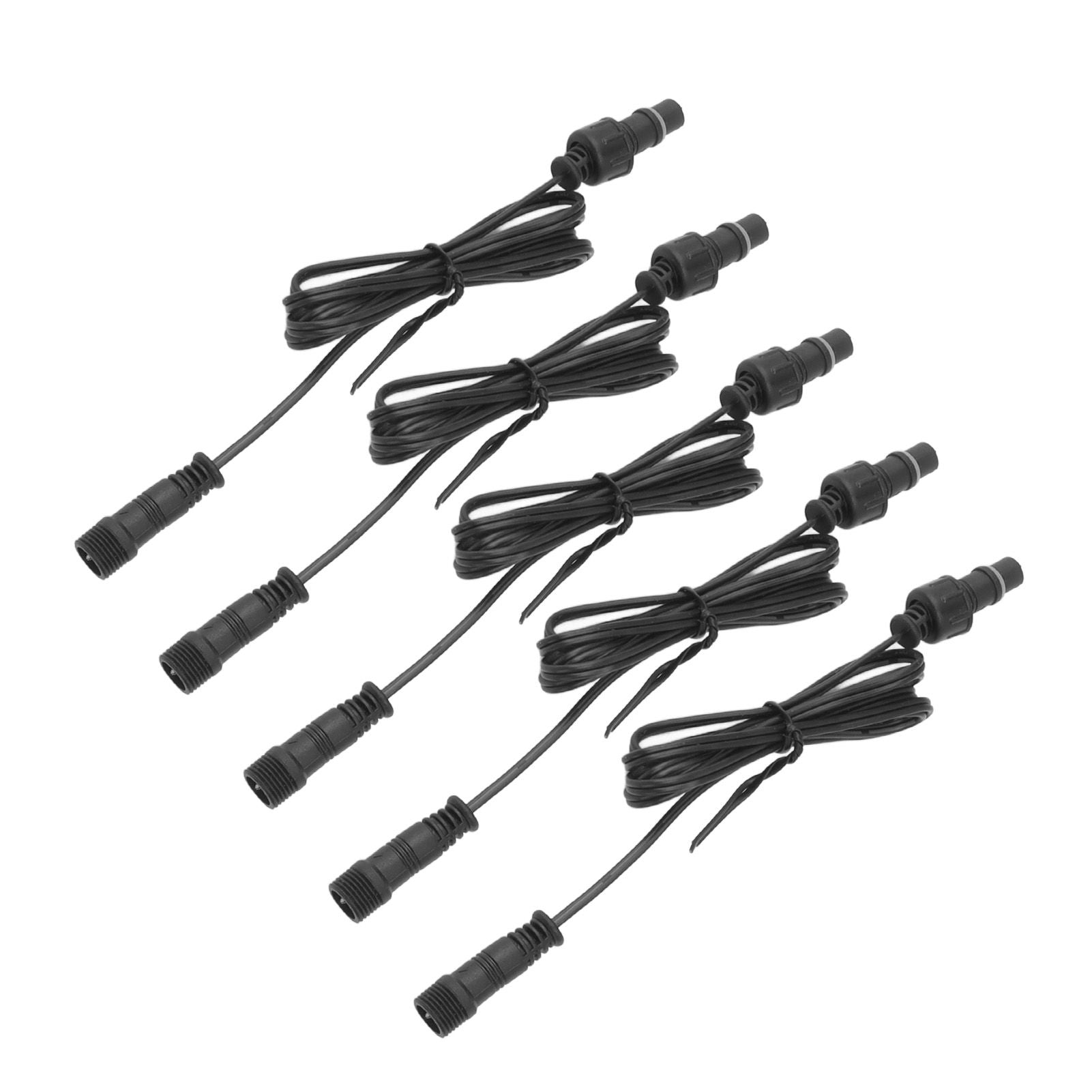 5 Pcs 3.3ft Deck Light Extension Cable 2 Pin IP67 Waterproof Extension Cord Male Female Connector for Outdoor