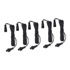 5pcs 4.9ft Deck Light Extension Cable IP67 Waterproof Extension Cord with Male and Female 3Pin Connectors for Outdoor