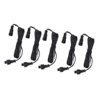 5pcs 4.9ft Deck Light Extension Cable IP67 Waterproof Extension Cord with Male and Female 3Pin Connectors for Outdoor